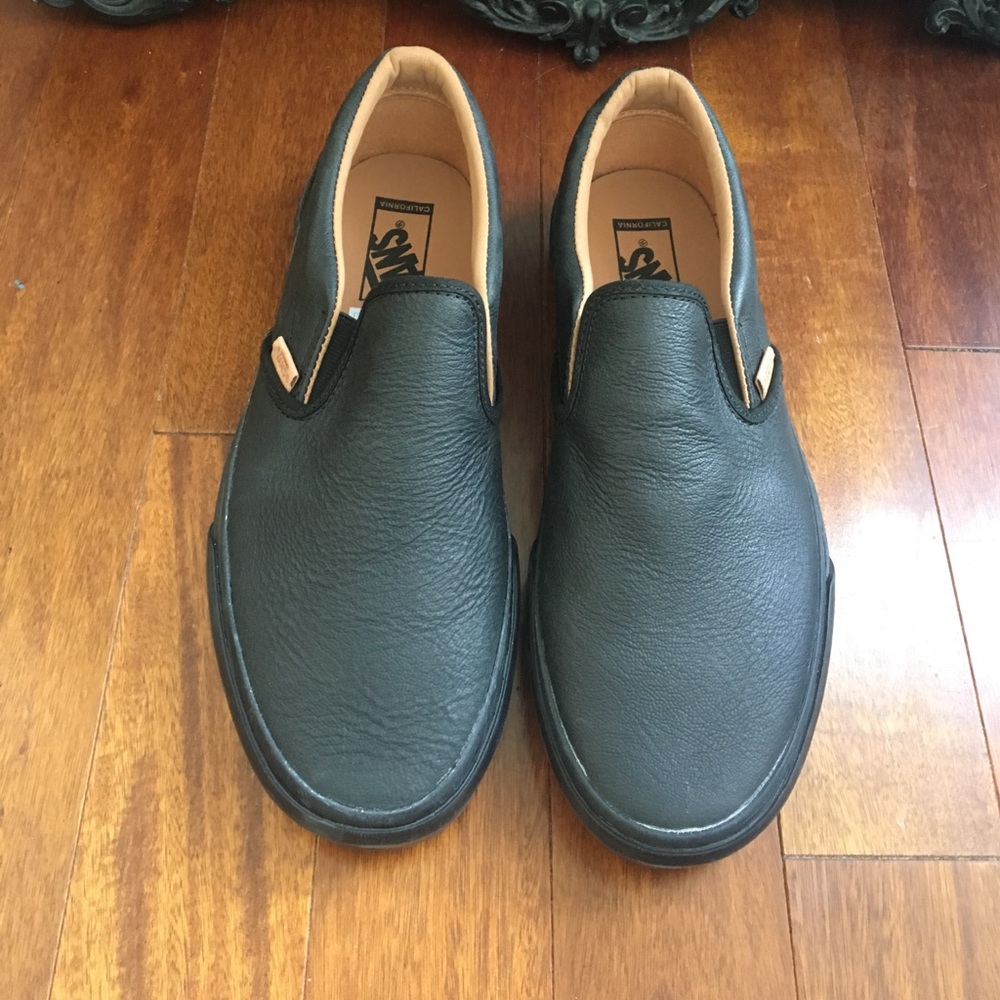 Vans Leather Slip On Sneakers - Size 9